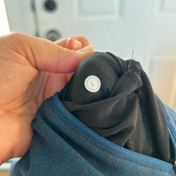 Lululemon Engineered Warmth Jacket Men's Large Blue Merino Wool Blend Full Zip - Picture 5 of 6